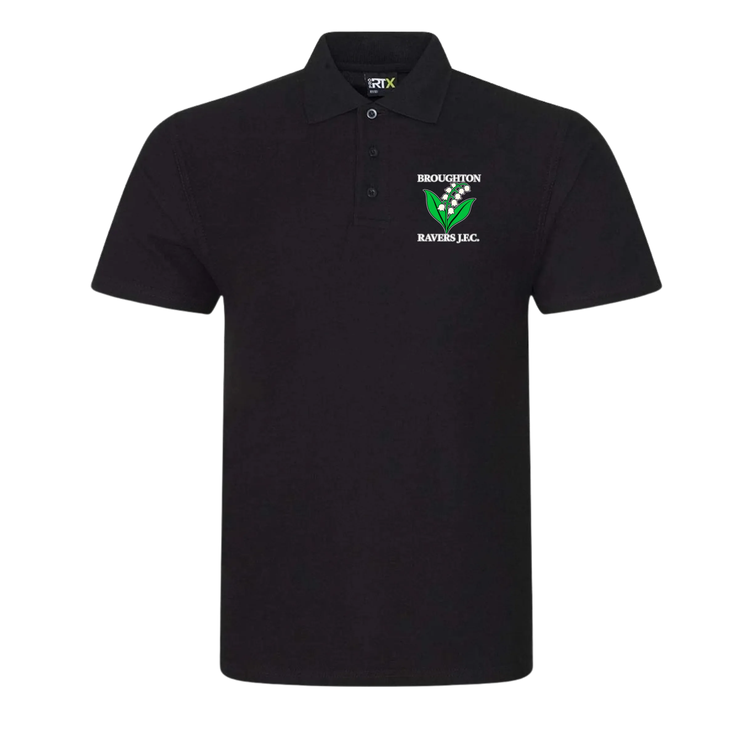 black logo polo